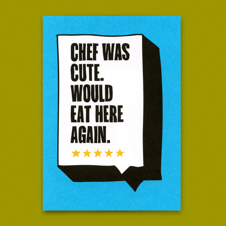 Deli Cards Postkarte "Chef was cute" | Lustige Karte mit Spruch