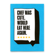 Deli Cards Postkarte "Chef was cute" | Lustige Karte mit Spruch