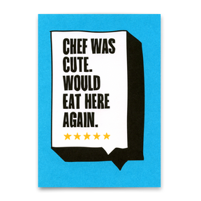 Deli Cards Postkarte "Chef was cute" | Lustige Karte mit Spruch
