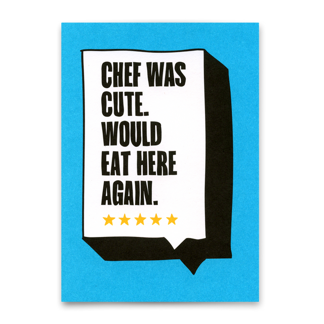 Deli Cards Postkarte "Chef was cute" | Lustige Karte mit Spruch