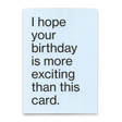 Deli Cards Postkarte "More exciting birthday" | Lustige Karte zum Geburtstag