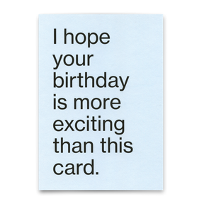 Deli Cards Postkarte "More exciting birthday" | Lustige Karte zum Geburtstag