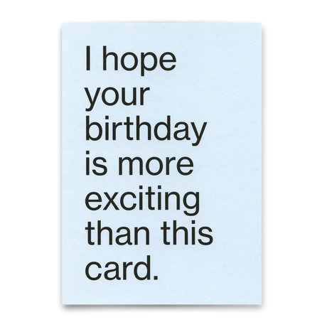 Deli Cards Postkarte "More exciting birthday" | Lustige Karte zum Geburtstag