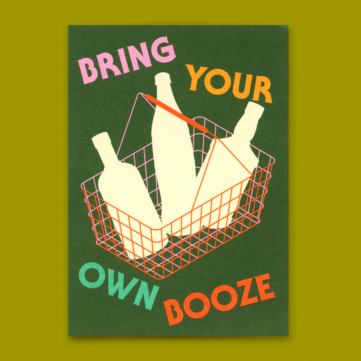 Deli Cards Postkarte "Bring your own Booze" | Lustige Karte für jeden Anlass