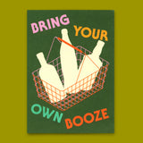 Deli Cards Postkarte "Bring your own Booze" | Lustige Karte für jeden Anlass
