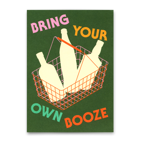 Deli Cards Postkarte "Bring your own Booze" | Lustige Karte für jeden Anlass