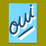 Deli Cards Postkarte "Oui" | Schöne Karte für jeden Anlass