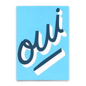 Deli Cards Postkarte "Oui" | Schöne Karte für jeden Anlass