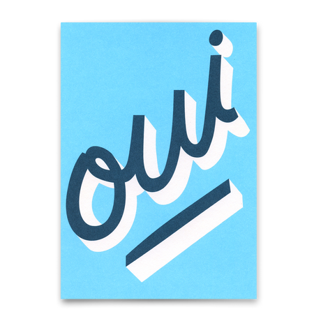 Deli Cards Postkarte "Oui" | Schöne Karte für jeden Anlass