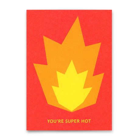 Deli Cards Postkarte "You're super hot" | Coole Karte für jeden Anlass