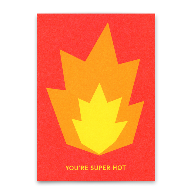 Deli Cards Postkarte "You're super hot" | Coole Karte für jeden Anlass