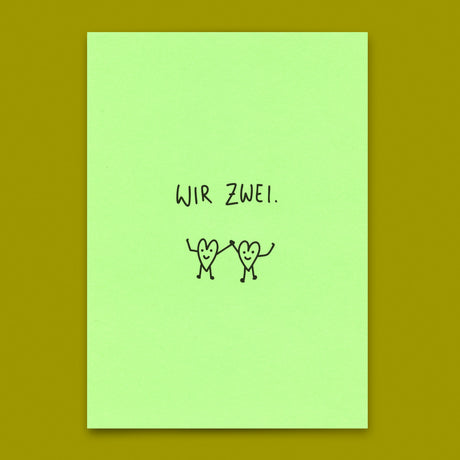 Deli Cards Postkarte "Wir zwei" | Schöne Karte für Verliebte