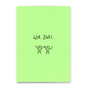 Deli Cards Postkarte "Wir zwei" | Schöne Karte für Verliebte