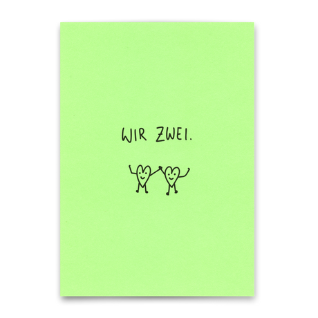 Deli Cards Postkarte "Wir zwei" | Schöne Karte für Verliebte
