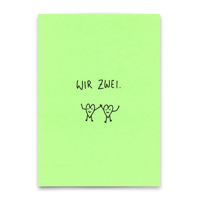Deli Cards Postkarte "Wir zwei" | Schöne Karte für Verliebte