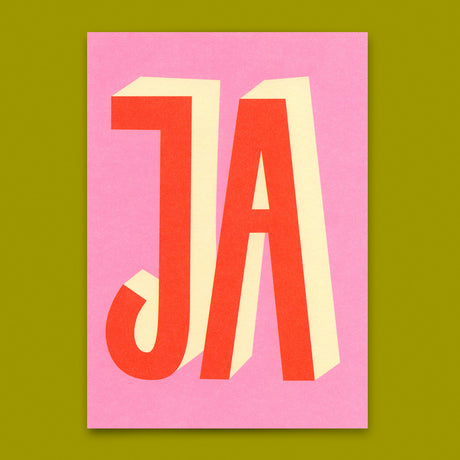Deli Cards Postkarte "JA" | Coole Karte für jeden Anlass