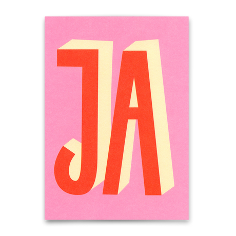 Deli Cards Postkarte "JA" | Coole Karte für jeden Anlass