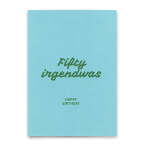 Deli Cards Postkarte "Fifty irgendwas" | Lustige Karte zum Geburtstag
