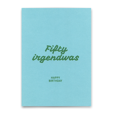 Deli Cards Postkarte "Fifty irgendwas" | Lustige Karte zum Geburtstag