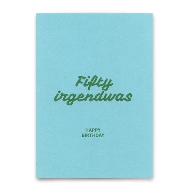 Deli Cards Postkarte "Fifty irgendwas" | Lustige Karte zum Geburtstag