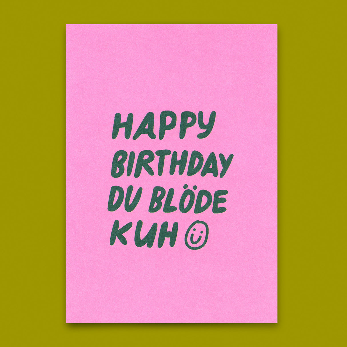 Deli Cards Postkarte "Happy Birthday du blöde Kuh" | Lustige Karte zum Geburtstag