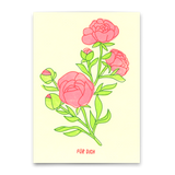 Deli Cards Postkarte "Für dich Rose" | Schöne Karte für jeden Anlass