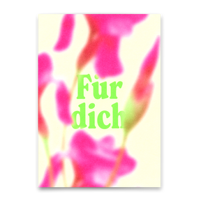 Deli Cards Postkarte "Für dich Blurred" | Ausgefallene Karte für jeden Anlass