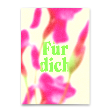Deli Cards Postkarte "Für dich Blurred" | Ausgefallene Karte für jeden Anlass