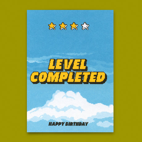 Deli Cards Postkarte "Level completed" | Coole Karte zum Gratulieren