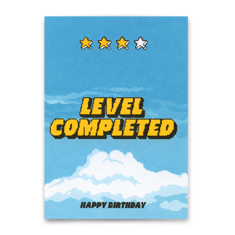 Deli Cards Postkarte "Level completed" | Coole Karte zum Gratulieren
