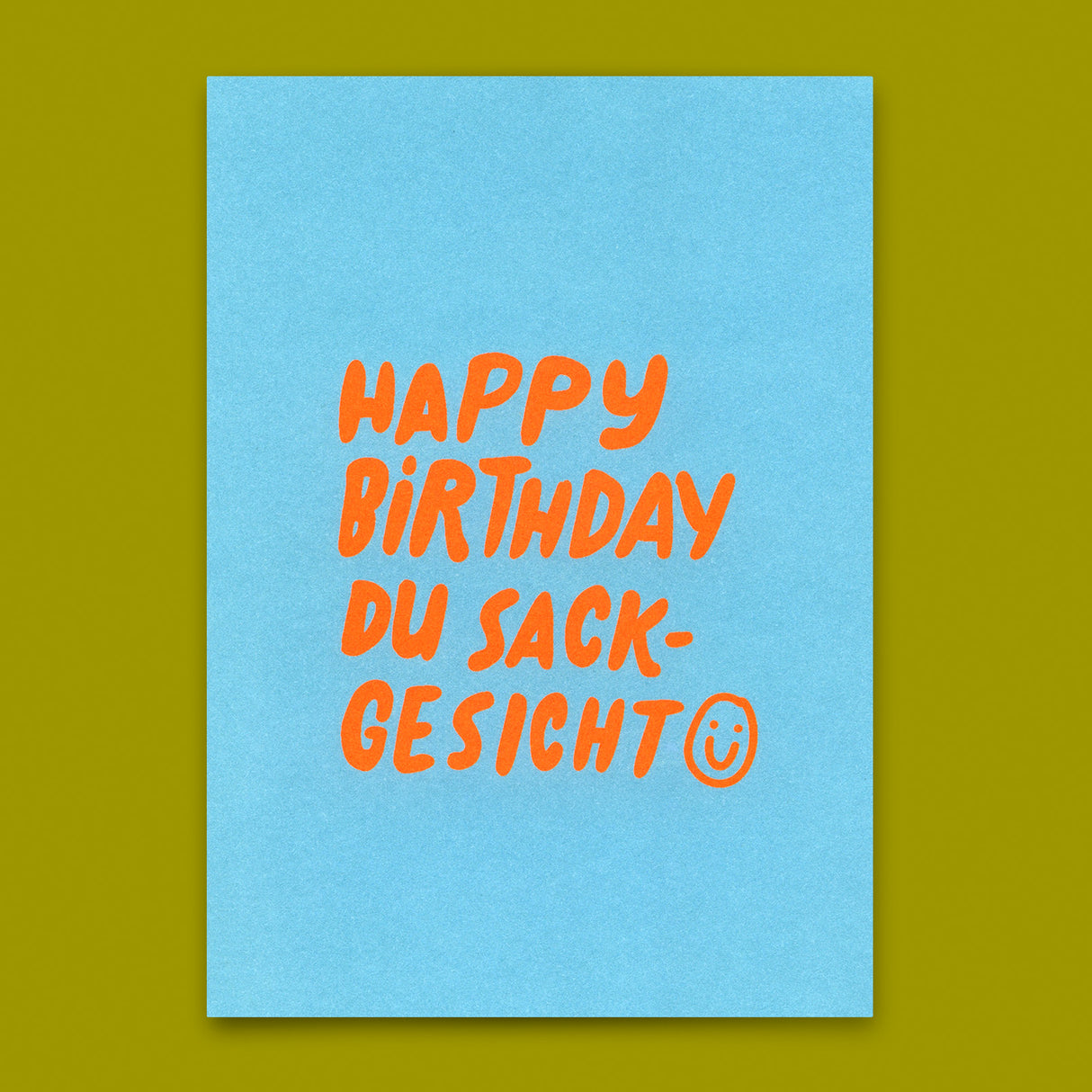 Deli Cards Postkarte "Happy Birthday du Sackgesicht" | Lustige Karte zum Geburtstag