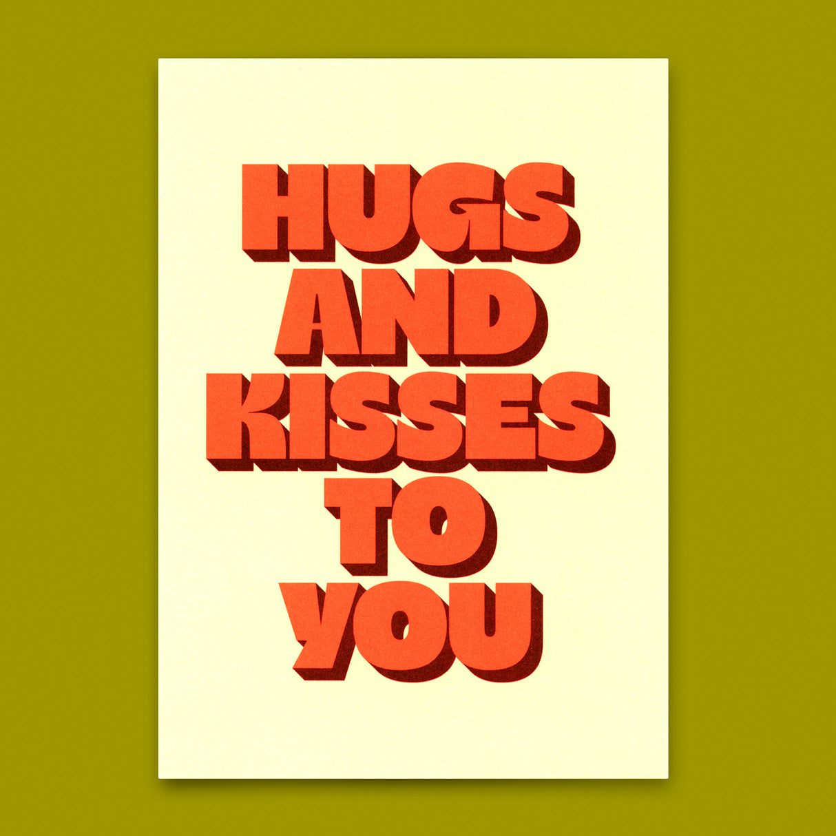 Deli Cards Postkarte "Hugs and Kisses to you" | Besondere Karte für Verliebte