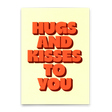 Deli Cards Postkarte "Hugs and Kisses to you" | Besondere Karte für Verliebte