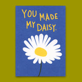 Deli Cards Postkarte "You made my Daisy" | Schöne Karte für Verliebte