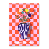 Deli Cards Postkarte "Happy Birthday Vase" | Schöne Karte zum Geburtstag