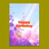 Deli Cards Postkarte "Happy Birthday Blumenwiese" | Besondere Karte zum Geburtstag