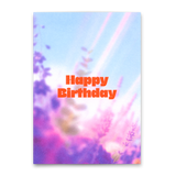 Deli Cards Postkarte "Happy Birthday Blumenwiese" | Besondere Karte zum Geburtstag