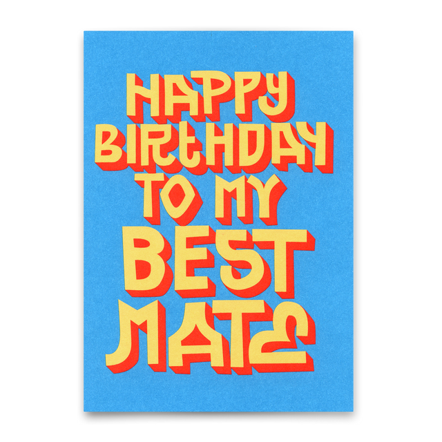 Deli Cards Postkarte "Happy Birthday Best Mate" | Coole Karte zum Geburtstag
