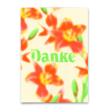 Deli Cards Postkarte "Danke Blurred Flower" | Besondere Karte zum Dankesagen