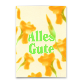 Deli Cards Postkarte "Alles Gute Blume Blurred" | Besondere Karte zum Geburtstag