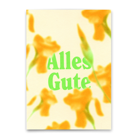 Deli Cards Postkarte "Alles Gute Blume Blurred" | Besondere Karte zum Geburtstag