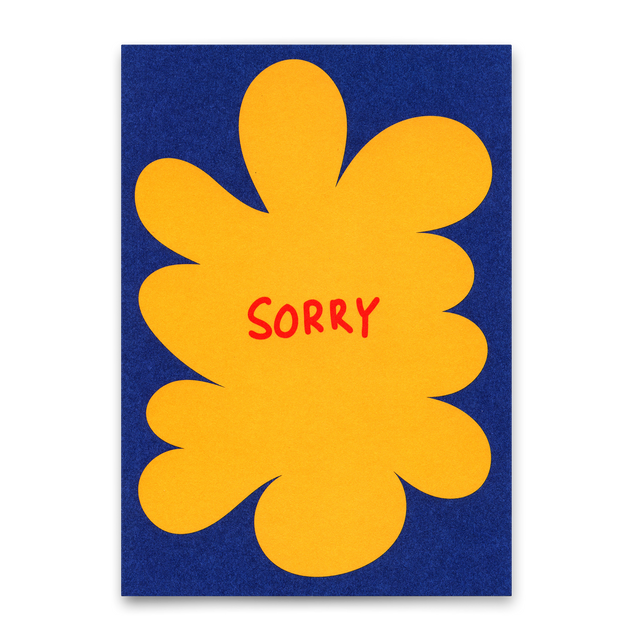 Deli Cards Postkarte "Sorry Abstrakt" | Besondere Karte zum Entschuldigen