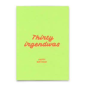 Deli Cards Postkarte "Thirty irgendwas" | Lustige Karte zum Geburtstag