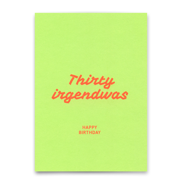 Deli Cards Postkarte "Thirty irgendwas" | Lustige Karte zum Geburtstag
