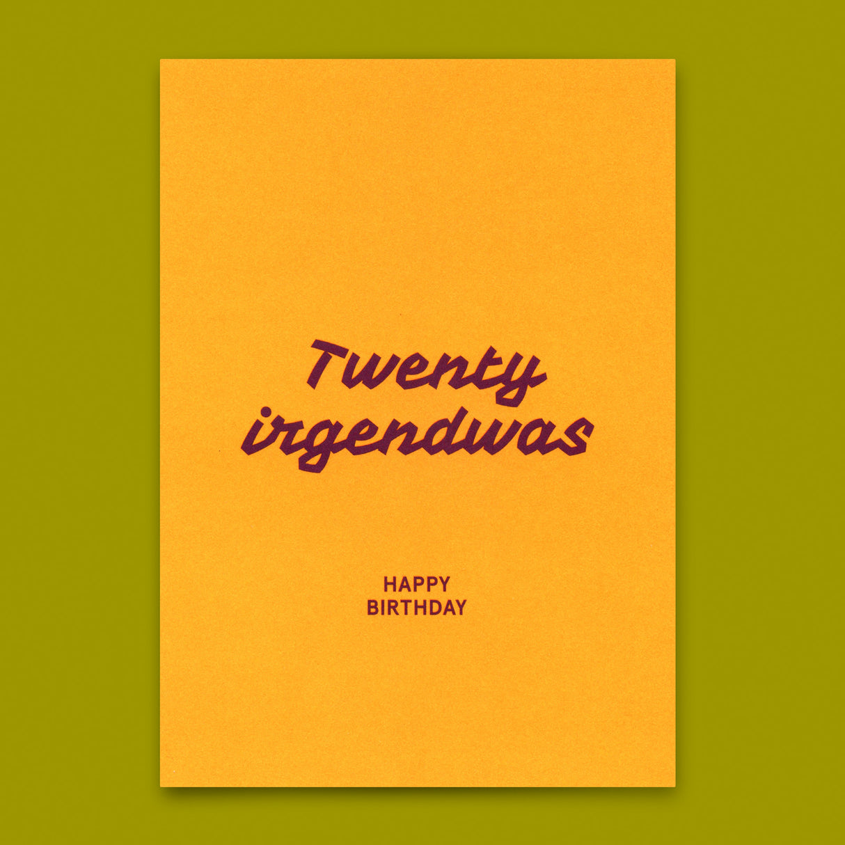 Deli Cards Postkarte "Twenty irgendwas" | Lustige Karte zum Geburtstag