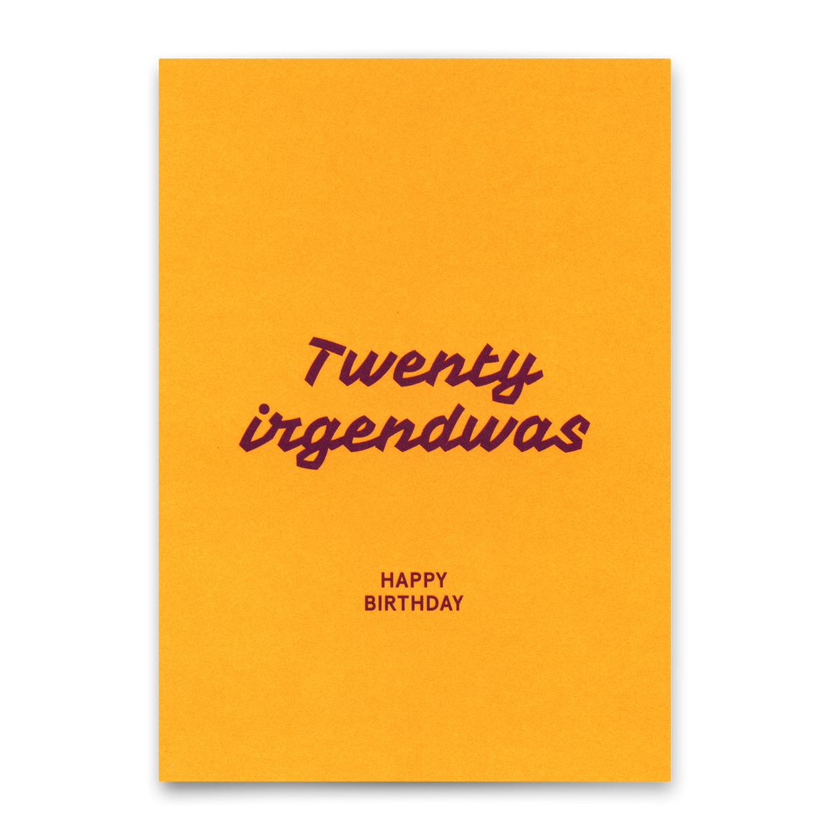 Deli Cards Postkarte "Twenty irgendwas" | Lustige Karte zum Geburtstag