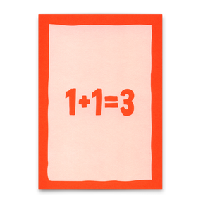 Deli Cards Postkarte "1+1=3“ | Schöne Karte zur Geburt