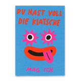 Deli Cards Postkarte "Voll die Klatsche" | Lustige Karte für Verliebte