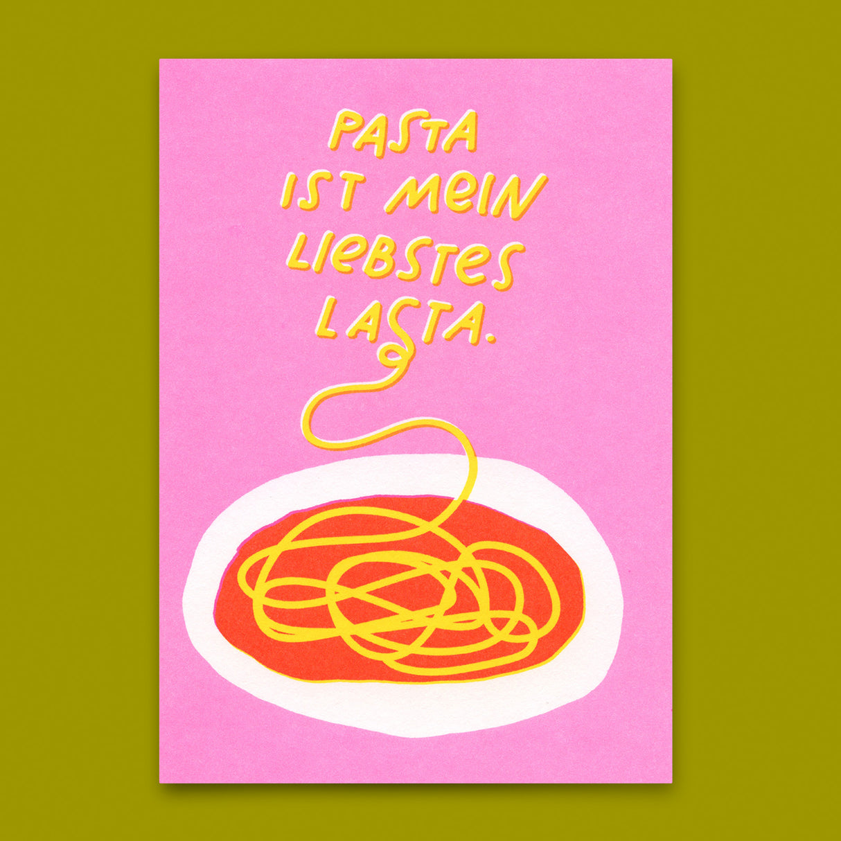 Deli Cards Postkarte "Lasta-Pasta" | Lustige Karte mit Spruch