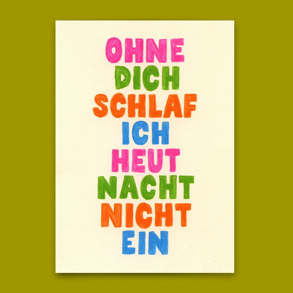 Deli Cards Postkarte "Ohne dich" | Besondere Karte für Verliebte